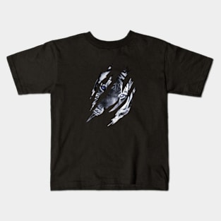 Cat Eye of the Fearless Tiger Silhouette Kids T-Shirt